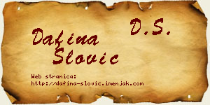 Dafina Slović vizit kartica
